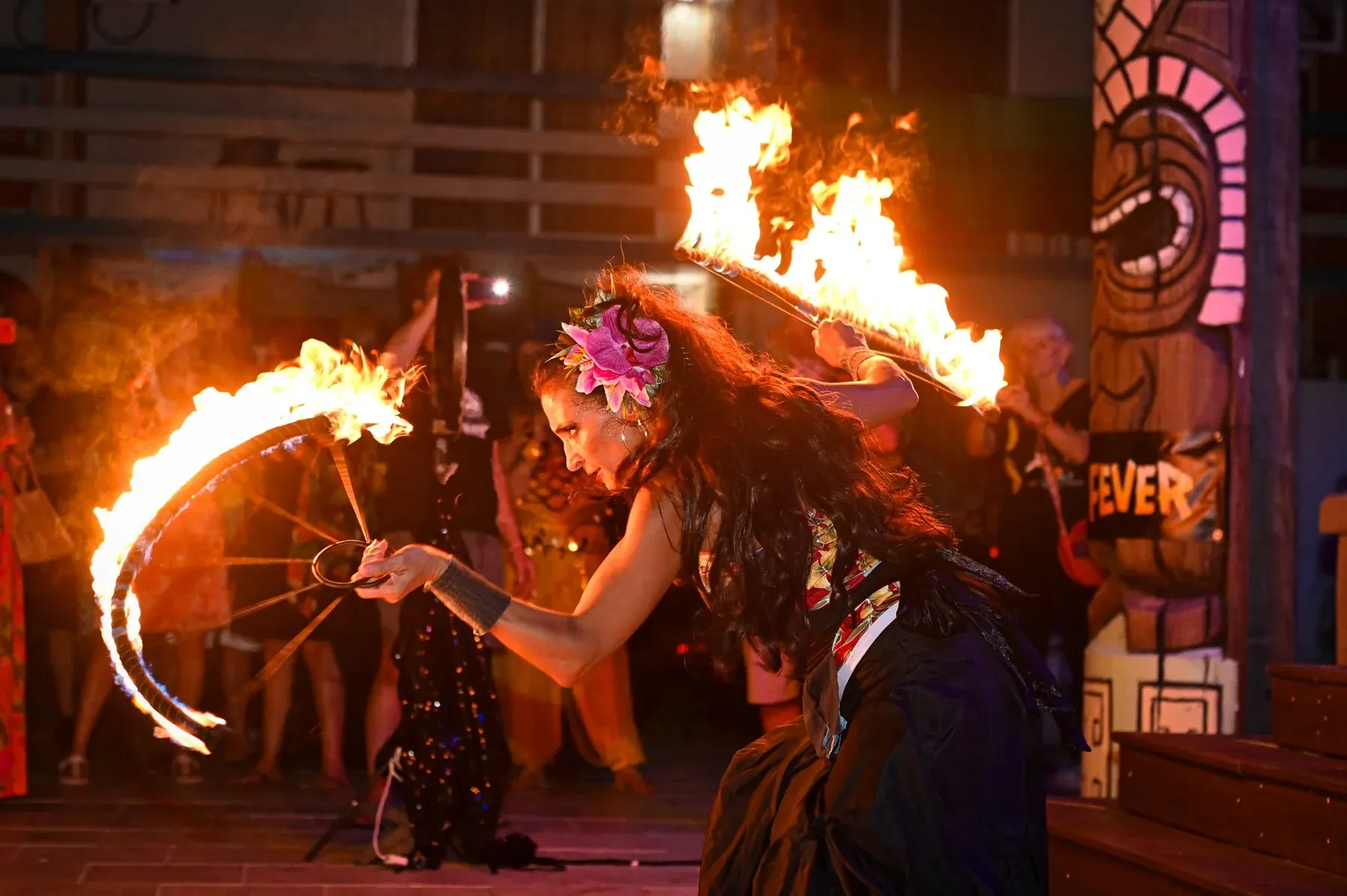 Fire performance at a past Tiki Fever event