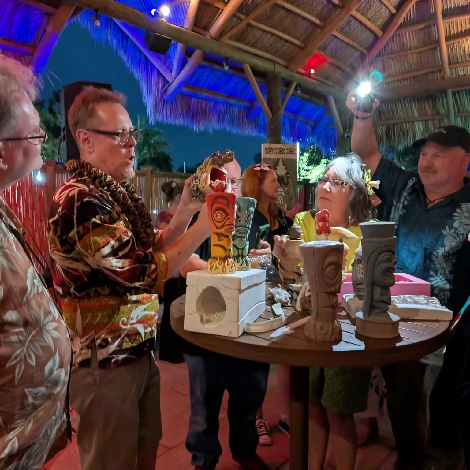 John Mulder at a Tiki Fever mug-release event