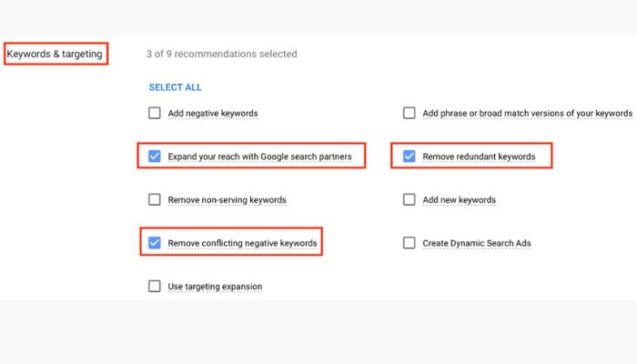 auto-applied recommendations for efficient campaign management
