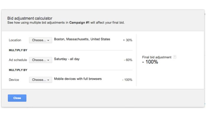 Location Bid Adjustments