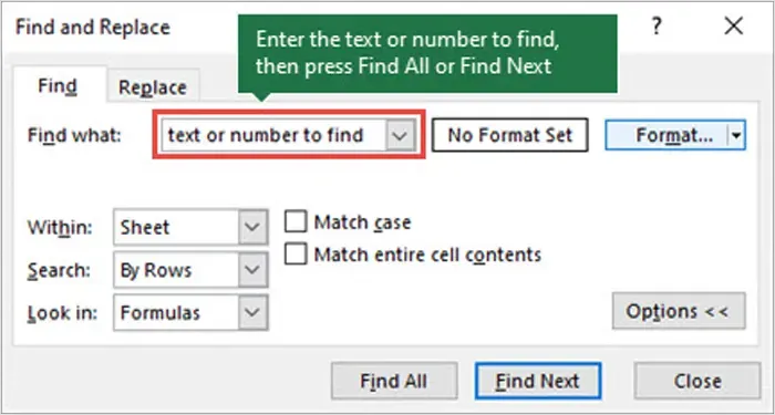 Find and Replace