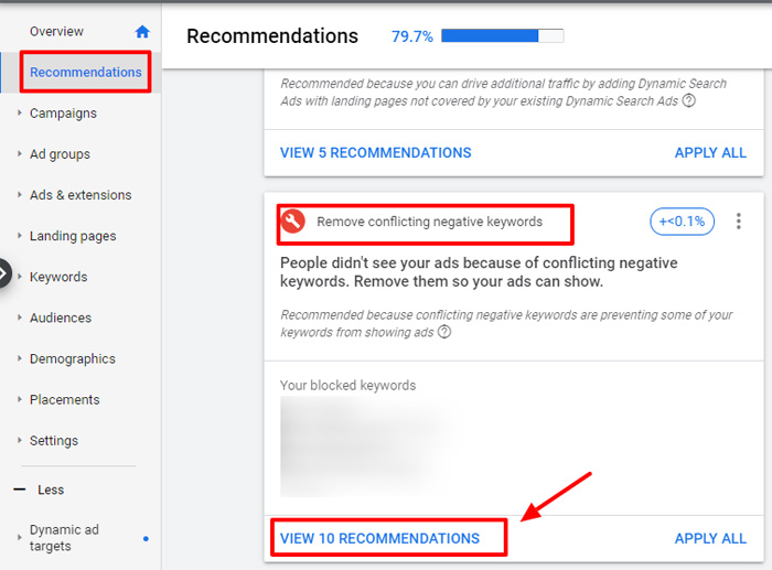 Negative Keywords