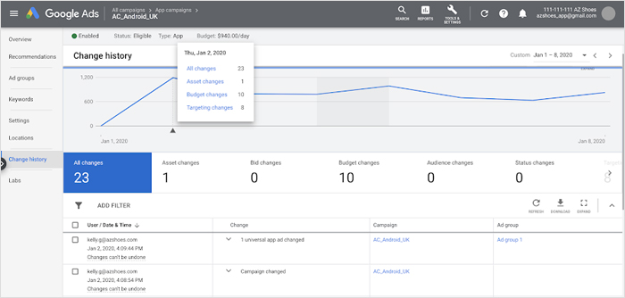 Google Ad Campaign Performance