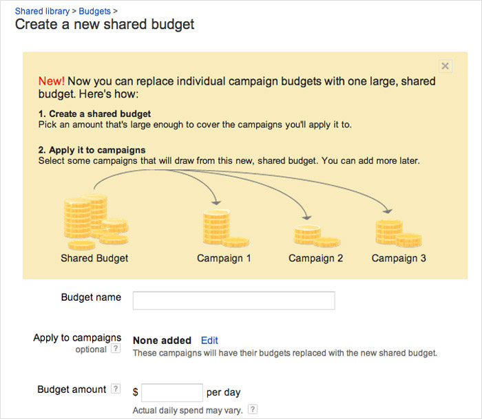 Shared Campaign Budget Feature in Google Ads