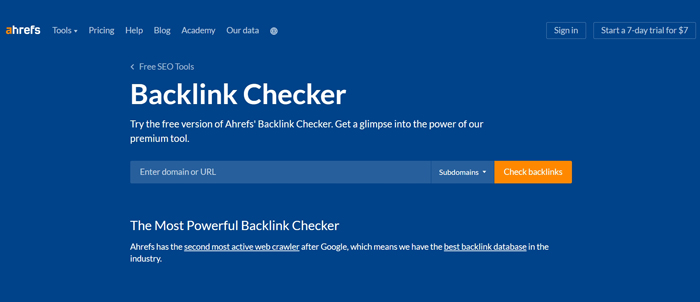 backlink checker tool