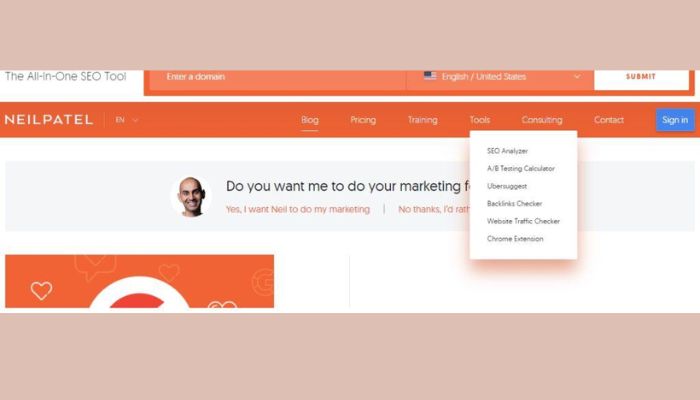 Design your header menu