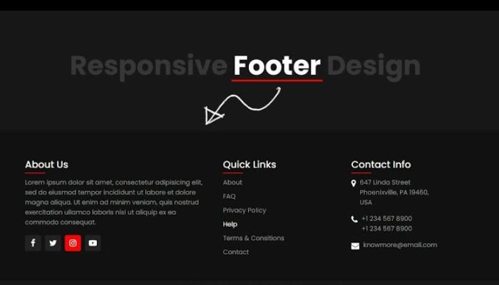 Components of a Website Footer