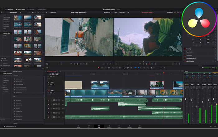DaVinci-Resolve video editing