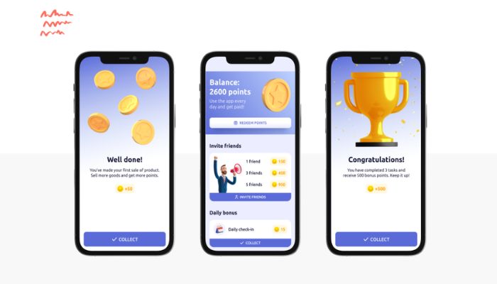 Earning points in app for a challenge