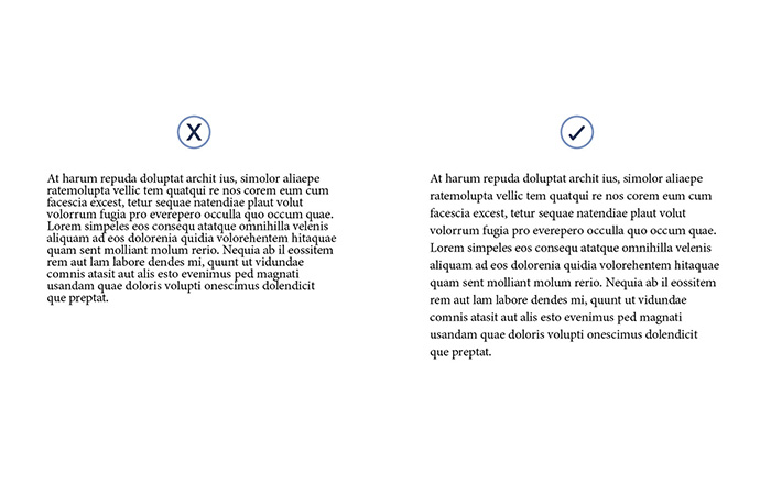 Balanced Use of White Space