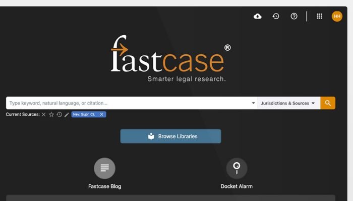Fastcase landing page