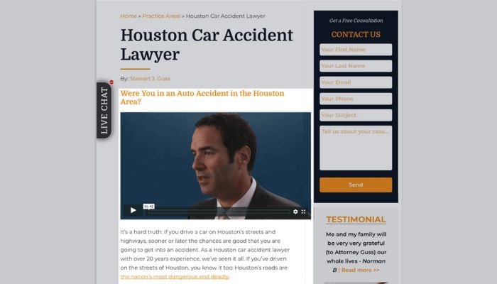 Example of content for your law firm website