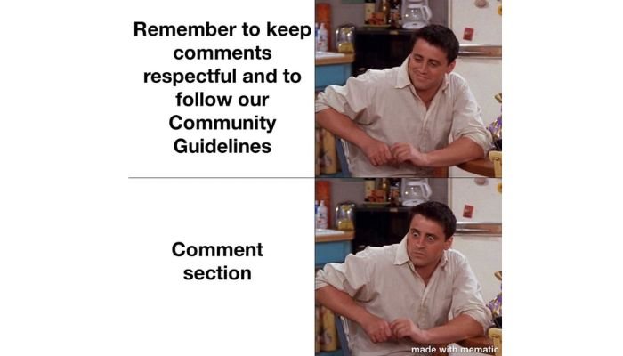 Following community guidelines