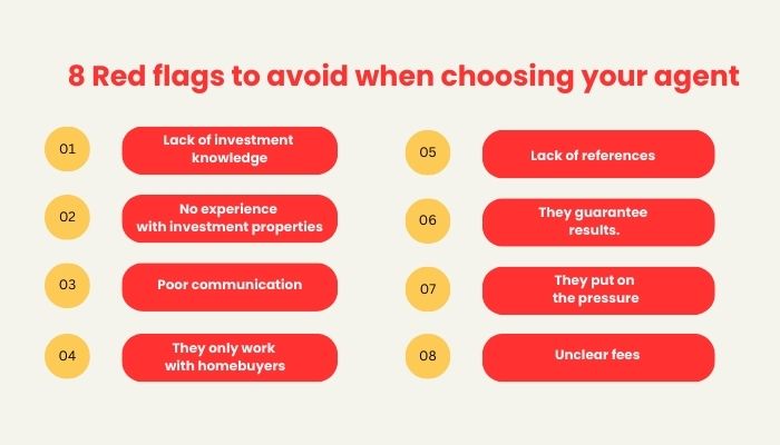8 Red flags to avoid when choosing your agent