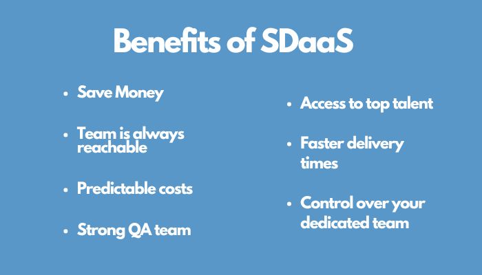 Benefits of SDaaS