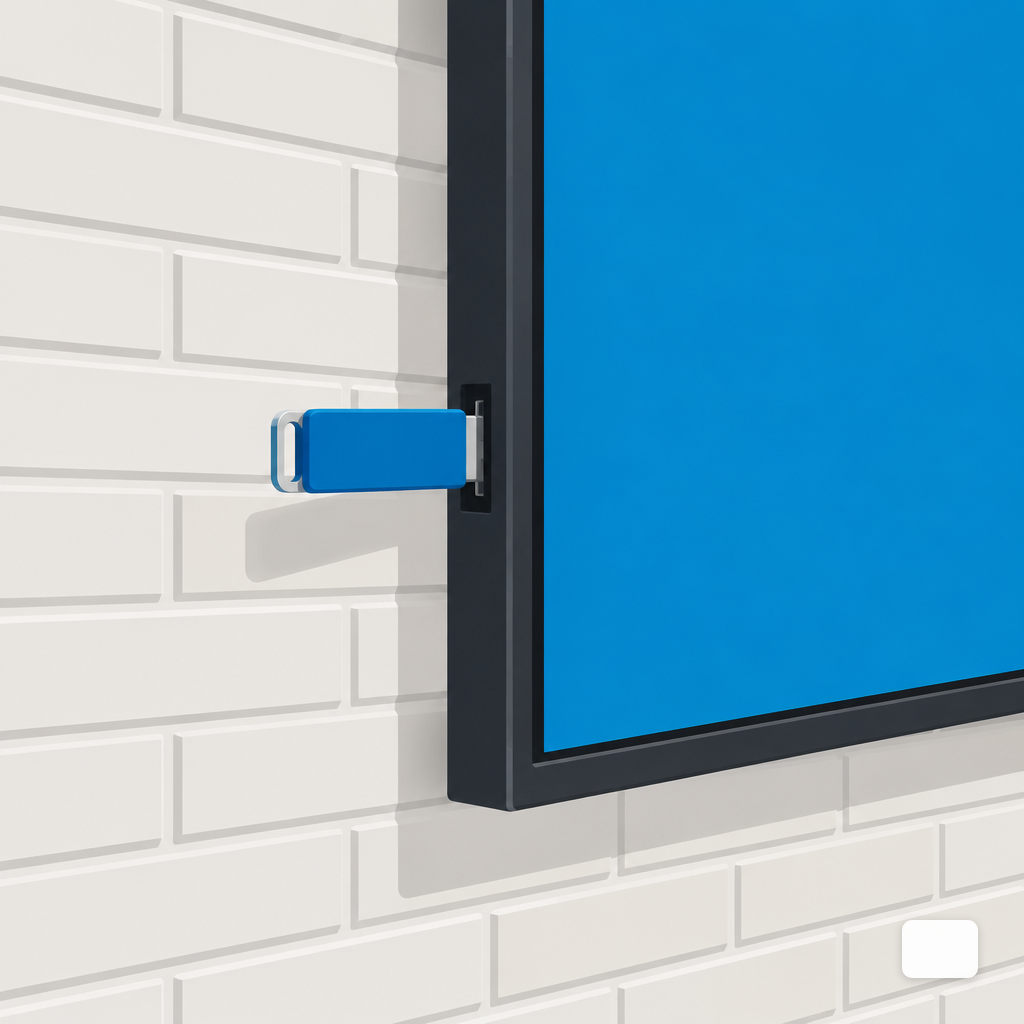 USB stick plugged into the side of a wall-mounted TV