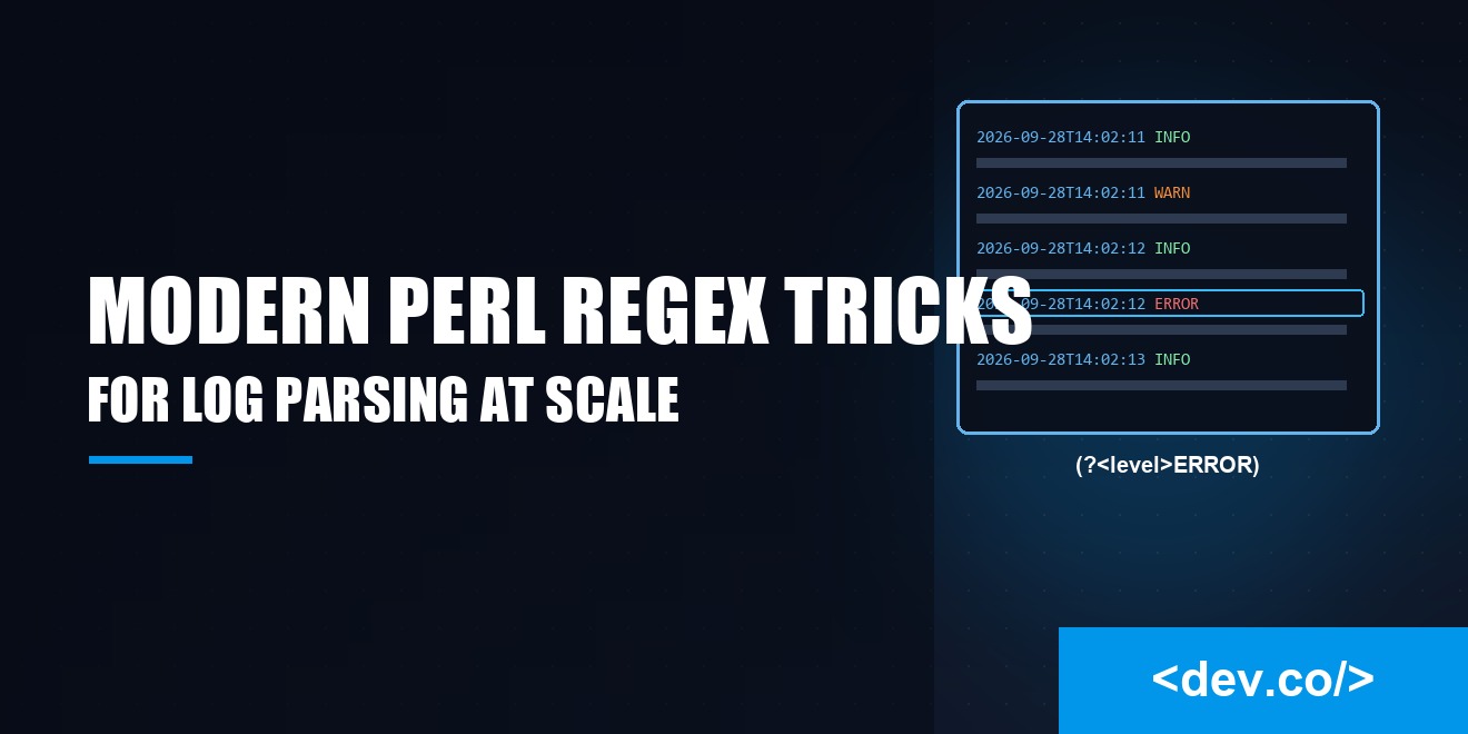 Modern Perl Regex Tricks for Log Parsing at Scale — featured image