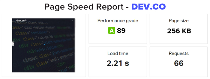 Page speed