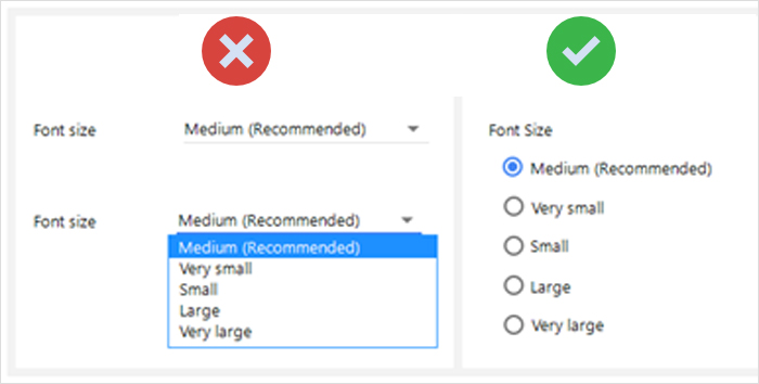 Use Radio Buttons