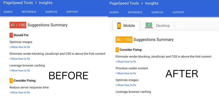 Website Speed Improvement